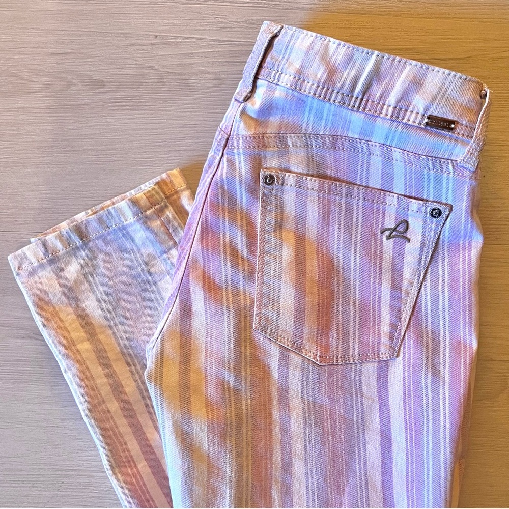 DL1961 Women's Emma Legging Venice Faded Striped Low Rise Jeans Size 29